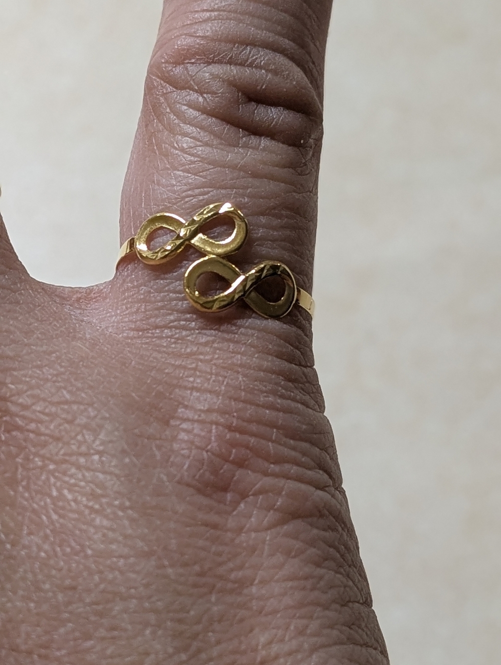 Pure Gold 💯 Double style Ring Size 8 Only Pawnable LW Only - Picture 9 of 10